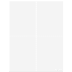 4up Blank W-2 Form with Employee Instructions - Quadrants (4UPPERFI05)