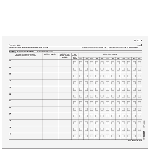 1095-B Continuation Form (B1095BCON05)