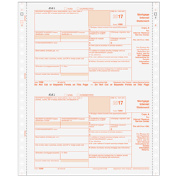 1098 Forms - 4-part Carbonless Mortgage Interest Statement (C1098054)