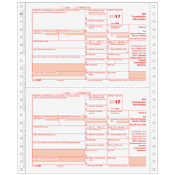 5498 IRA Contribution Information 2up Carbonless 3pt (C5498053)