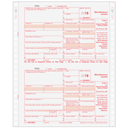 2up 1099-MISC Miscellaneous Income 5-part - Carbonless (CMIS055)