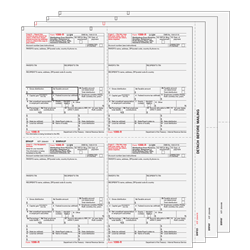 1099-R Set 6-part - 4up Preprinted (R4UPS605)